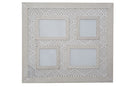 Cornice da Appendere Hypnos 46x4x41 cm MDF e Vetro Bianco e Grigio