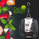 Bistecchiera Antiaderente 1 Manico 26x26 cm Olympia Hard Cook