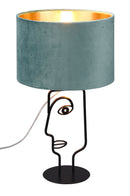 Lampada da Tavolo da Interno Attacco E27 in Metallo Nero