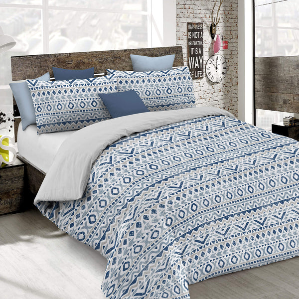 sconto Copripiumino Double Face con Federe Stampato Hellas