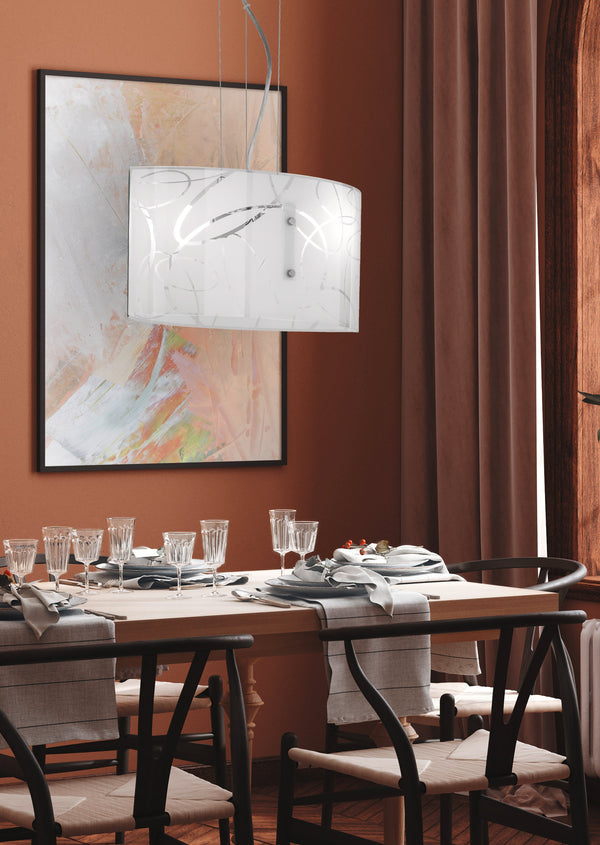 prezzo Lampada a Sospensione da Interno E27 in Metallo Bianco