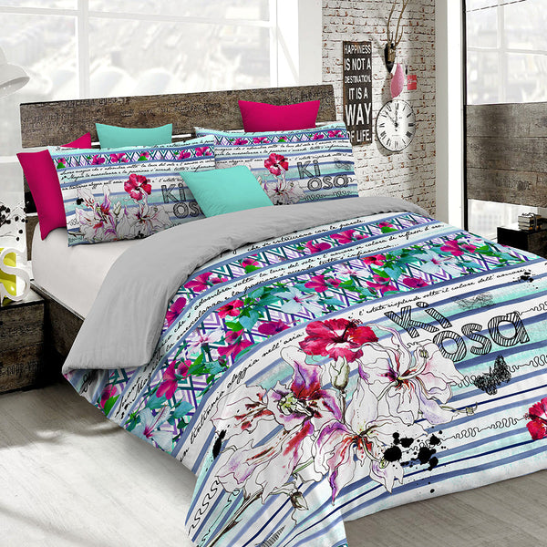 sconto Copripiumino Matrimoniale Stampa sul Sacco e Federe Kio654