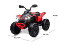 Quad Elettrico per Bambini Licenza Can-Am Renegade 12V ATV Telecomando e Ammortizzatori Rosso  