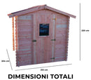 Casetta Box da Giardino 2x2 m Senza Pavimento in Legno Douglas 20mm Dalia