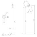 Doccia Solare da Giardino con Miscelatore Ama Luxury Solare Minimal