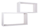 Set 2 Mensole Cubo da Parete Rettangolare in Fibra di Legno Bislungo Rovere Imperiale