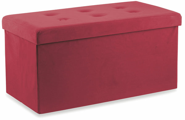 sconto Baule Cassapanca Pouf Contenitore in Velluto Soriani Bordeaux