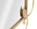 Specchio Petal 80x4x110 cm in Ferro e MDF Oro