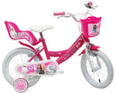 Bicicletta per Bambine 16" Barbie Freni Caliper e Stabilizzatori in Acciaio Hi-Ten Rosa      