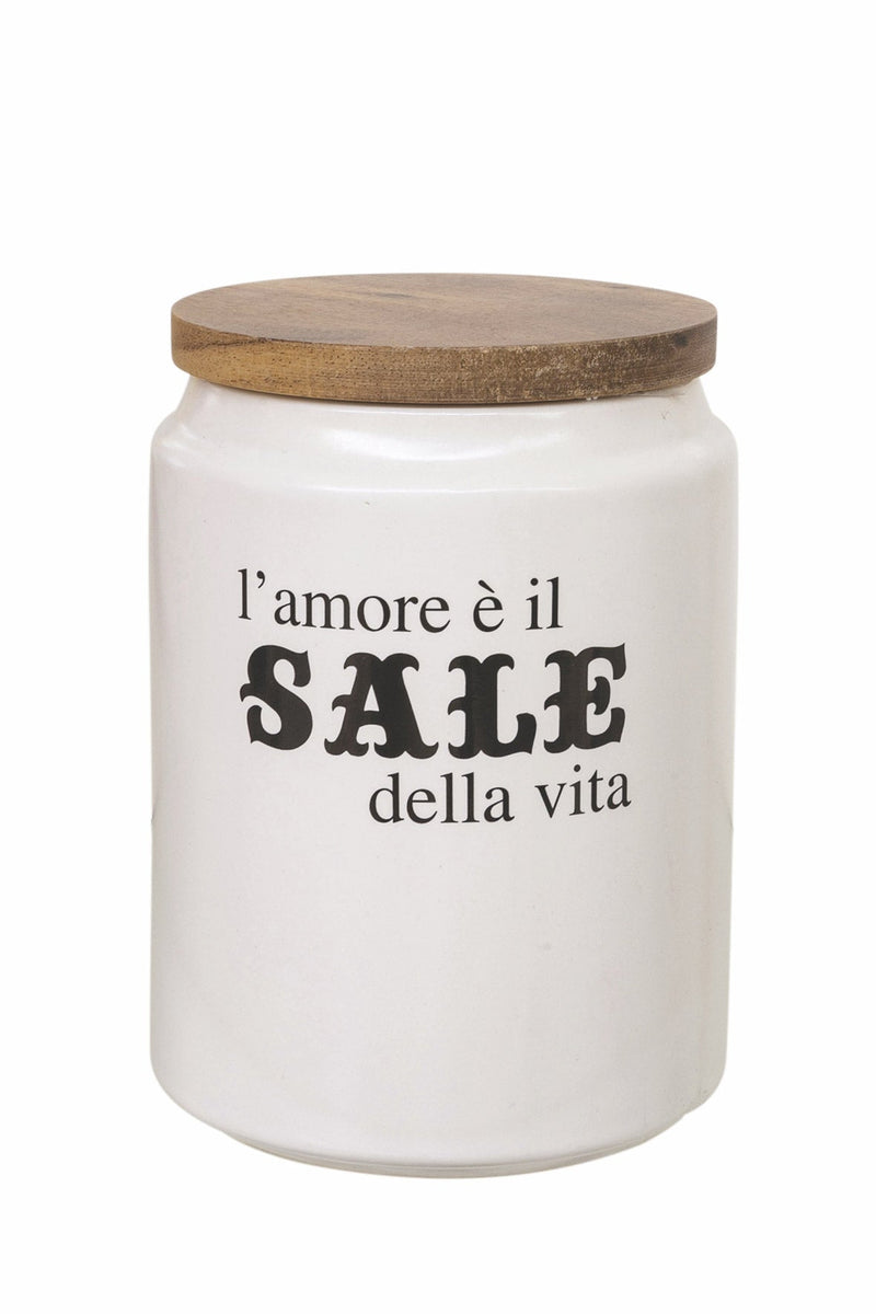 Set 3 Barattoli in Gres con Coperchio in Bamboo VdE Tivoli 1996