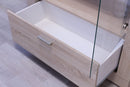 Vetrina Mobile da Salotto 2 Ante 1 Cassetto 102x43x162cm TFT  Rustic Quercia Samoa