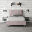 Letto 1 Piazza E Mezzo Imbottito in Microfibra Antea Large Glicine Varie Misure