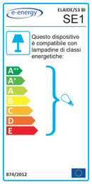 Sospensione 3xE27 3Mt Montatura Verniciata Bianco E-Energy Elaide