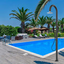 Doccia da Giardino in Alluminio Soffione I-switch Quadrato con Termometro LCD Sined Luna Alu D Nero 