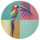 Set 6 Sottobicchieri 10x10x1 cm  in Ceramica VdE Tivoli 1996 Parrot