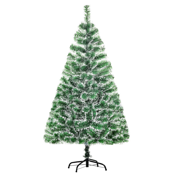 prezzo Albero di Natale Artificiale Innevato 150 cm 416 Rami Verde e Bianco