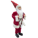 Pupazzo Babbo Natale H50 cm con Minilucciole Rosso e Crema