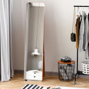 Specchio da Terra e Parete 37x43x156 cm Struttura in Legno Noce Chiaro