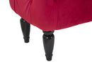 Puff Chantal Bordeaux 149,5x40,5x43 cm Velluto Sintetico e MDF e Spugna Bordeaux