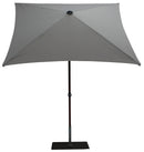Ombrellone da Giardino 2x2 m Palo Ø38 mm in Alluminio Effetto Legno Tessuto Olefin Trend Wood Grigio