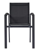 Sedia Impilabile da Giardino 57x62x87 cm in Alluminio Nashville Nera