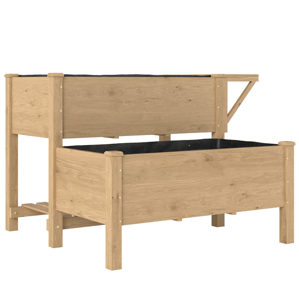 Letto per Orto Rialzato 119,5x102x76,5cm a 2 Livelli con Ripiani in Legno Marrone acquista