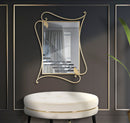 Specchio Petal 80x4x110 cm in Ferro e MDF Oro