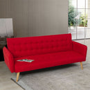 Divano Letto Clic Clac 172x86x80 cm in Tessuto Rosso