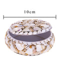 Set 3 Scatole Rotonda Decori Conchiglie 10 cm