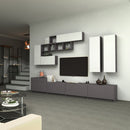 Parete attrezzata Domino 280 cm bianco ghisa