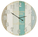 Orologio in legno bianco azzurro cm Ø113,5x6