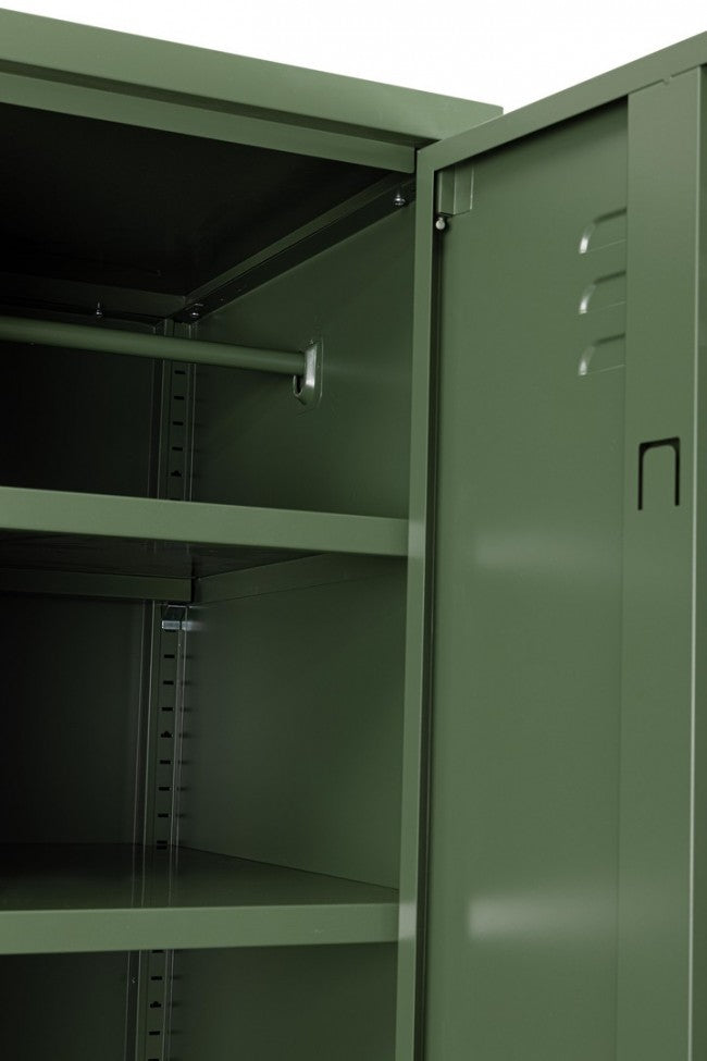 Armadio 1 Anta 46x38x185 cm Cambridge in Acciaio Verde