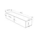 Mobile TV Sospeso 135x31,7x25 cm in MDF Francy Bianco