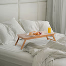 Tavolino da Letto per PC Pieghevole e Inclinabile con Cassetto 72x35x22-30  Colore Legno
