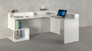Scrivania Angolare a Giorno 180x160x60x92,5h cm Esse Bianco Lucido  