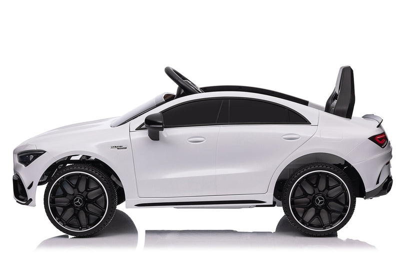 Macchina Elettrica per Bambini 12V con Licenza Mercedes CLA45 AMG Bianca 