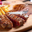 Ceppo in Legno con 6 Coltelli da Bistecca Manico in Plastica