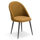 Set 2 sedie Imbottite 51x58x87 cm In Tessuto Tiffany  Lola Senape