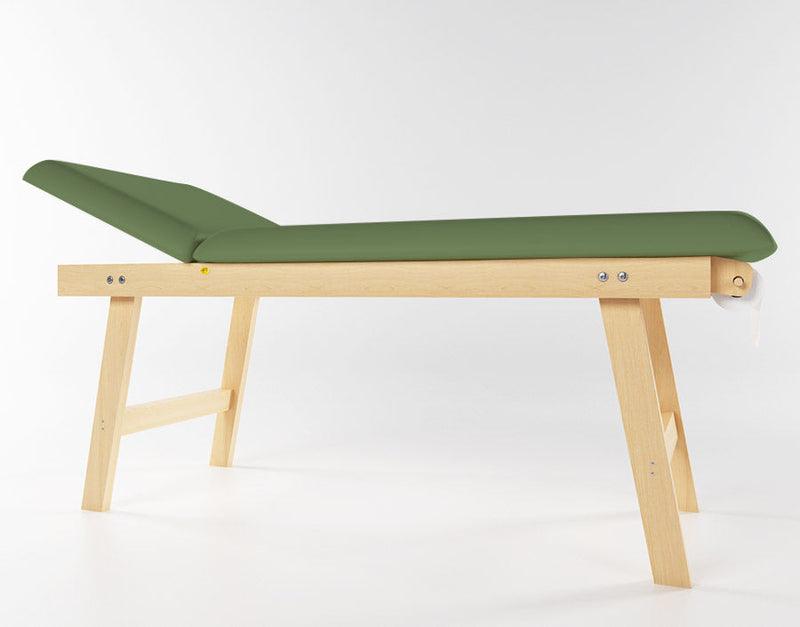 Lettino da Massaggio Visita Fisioterapia Fisso 2 Sezioni 190x70x75 cm 200Kg Verde