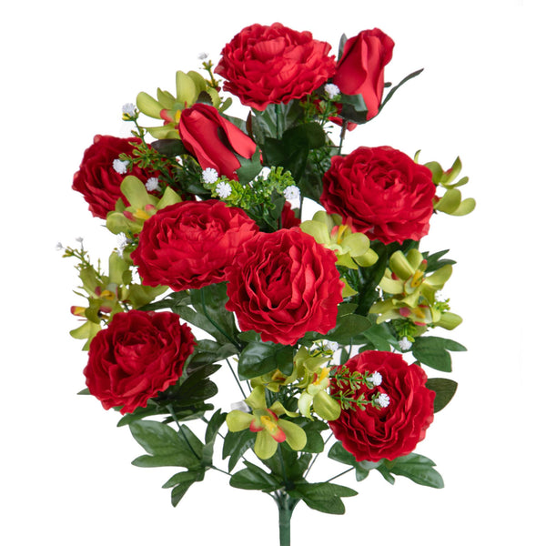 Set 2 Bouquet Artificiali H50 cm Ranuncoli/Orchidea prezzo