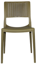 Set 4 Sedie da Giardino in Polipropilene Vandi Verde Militare