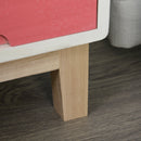 Comodino in Legno Colorato 3 Cassetti 30x34x51 cm 