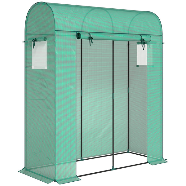 Serra da Giardino 170x68x200 cm Porta Avvolgibile e Finestre a Rete con Rivestimento in PE Verde prezzo