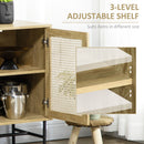 Mobiletto Basso 120x38x76,2 cm in Rattan Naturale