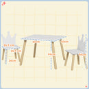 Set Tavolo con 2 Sedie per Bambini Corona Bianco  