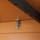 Tavolo Pieghevole da Pranzo max 3 Persone 75x144x144,5 cm in Truciolato e Acciaio color Legno