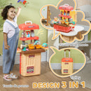 Cucina Giocattolo per Bambini 48x26x64 cm Trolley Portatile con 36 Pezzi   