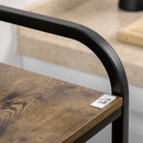 Mobile Cucina 4 Ripiani 60x40x112 cm in MDF e Acciaio Marrone