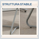 Sedia Moderna con Braccioli e Schienale Imbottiti 63x69x75 cm in Tessuto Effetto Lino Grigio  