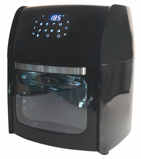 Friggitrice Elettrica ad Aria 4 in 1 1800W 12 Litri 8 Programmi Kooper Nera online